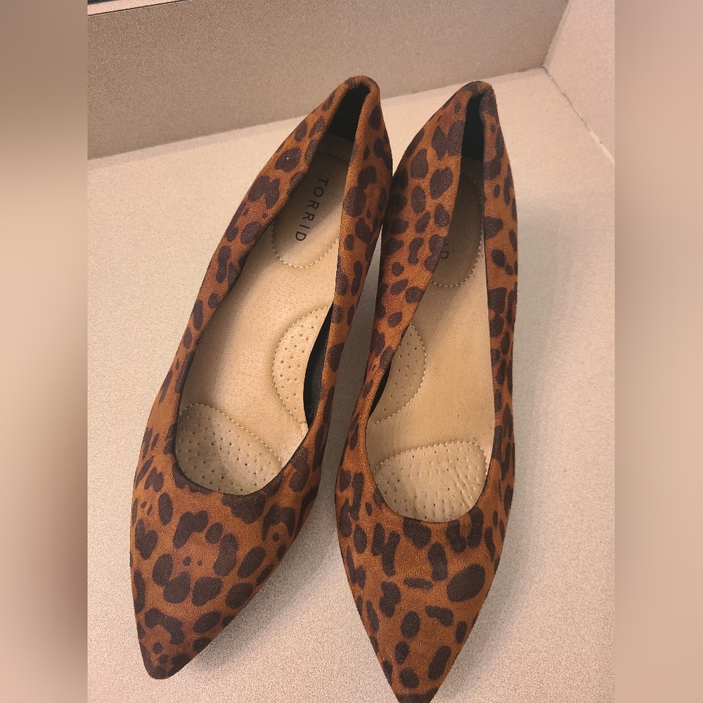 Torrid Leopard Print Kitten Heels Size 12W
